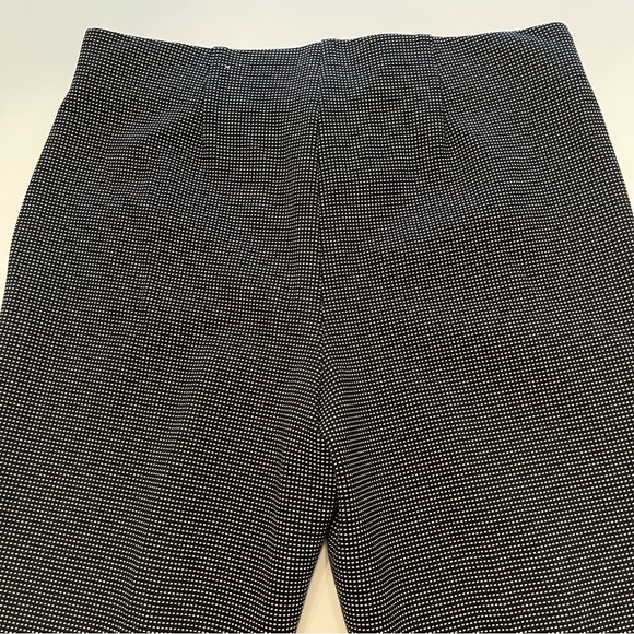 Chico’s Petite Black White Pull On Straight Leg Stretch Knit Pants Trousers 0.5P - Picture 4 of 14